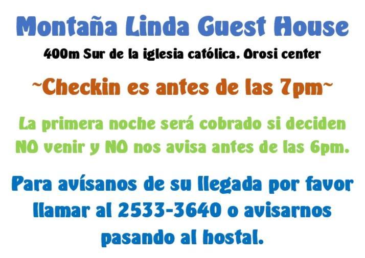 Montana Linda Guest House Orosi Exterior photo